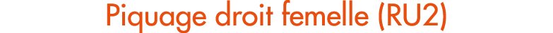 Piquage droit femelle (RU2)